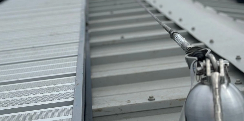 roofing works where permanent fall protection required