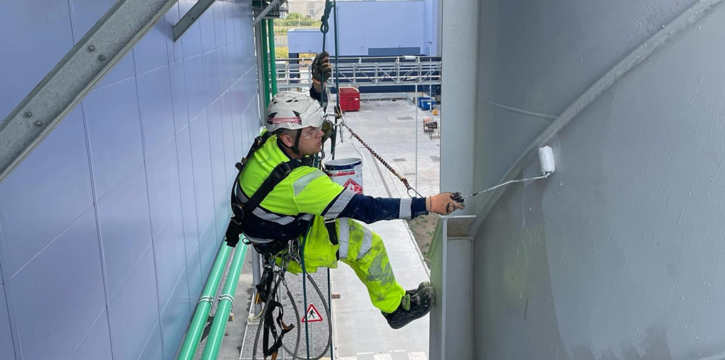 working on industrial facilities